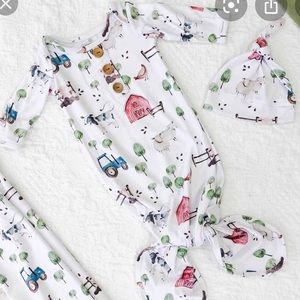 Caden lane baby gown and hat